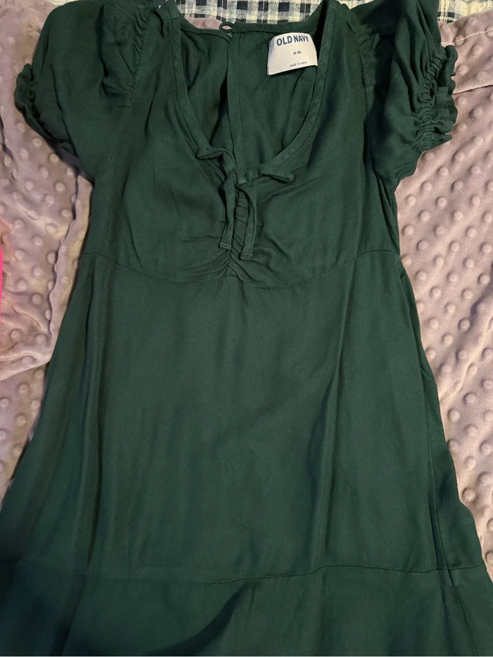 Old Navy Dark Green Short-Sleeve Casual Dress - Girls